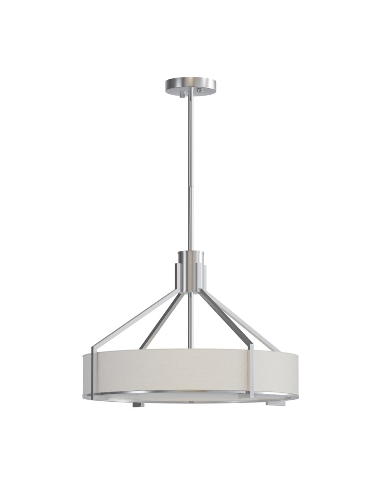 Hampton style pendant lamps - Open Design Highlights Doretto Satin Nickel 50 Pendant 3xE27 Max 15W LED 230V Cream White|Matte White|Satin Nickel OR85 - product kolory-swiatla.pl 1