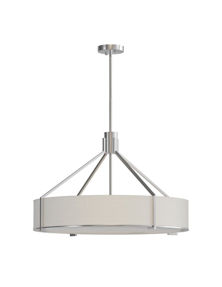 Hampton style pendant lamps - Open Design Highlights Doretto Satin Nickel 70 Pendant 6xE27 Max 15W LED 230V Cream White|Matte White|Satin Nickel OR85 - product kolory-swiatla.pl 1