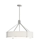 Hampton style pendant lamps - Open Design Highlights Doretto Satin Nickel 70 Pendant 6xE27 Max 15W LED 230V Cream White|Matte White|Satin Nickel OR85 - product 2