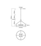 Hampton style pendant lamps - Open Design Highlights Doretto Satin Nickel 70 Pendant 6xE27 Max 15W LED 230V Cream White|Matte White|Satin Nickel OR85 - product 3