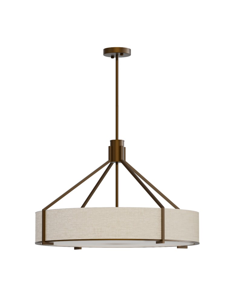 Hampton style pendant lamps - Open Design Highlights Doretto Chocco 70 Pendant 6xE27 Max 15W LED 230V Matte White|Dark Brown|Natural Beige OR85679 - product kolory-swiatla.pl 1