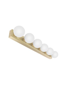 Open Design Highlights Merino Parette Old Gold 60 IP44 Wall lamp 6xG9 Max 8W LED 230V White Opal|Satin Gold OR85686