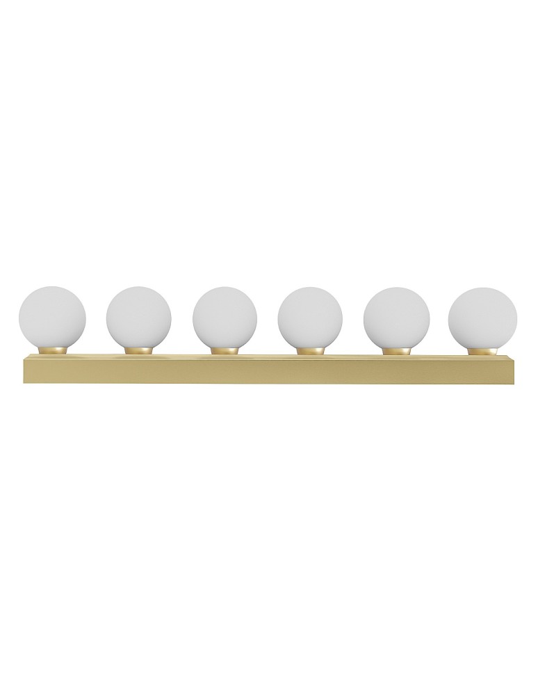 Bathroom wall lamps - Open Design Highlights Merino Parette Old Gold 60 IP44 Wall lamp 6xG9 Max 8W LED 230V White Opal|Satin Gold OR85686 - product kolory-swiatla.pl 2