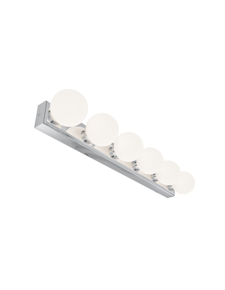 Open Design Highlights Merino Parette Cromo 60 IP44 Kinkiet 6xG9 Max 8W LED 230V Biały Opal|Chrom OR85693