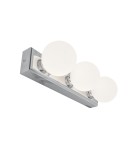 Bathroom wall lamps - Open Design Highlights Merino Parette Cromo 30 IP44 Wall lamp 3XG9 Max 8W LED 230V White Opal|Chrome OR85709 - product 3