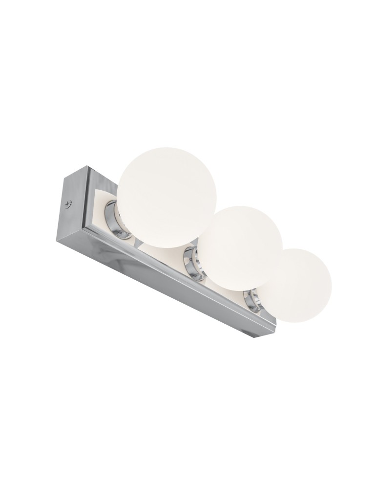 Bathroom wall lamps - Open Design Highlights Merino Parette Cromo 30 IP44 Wall lamp 3XG9 Max 8W LED 230V White Opal|Chrome OR85709 - product kolory-swiatla.pl 3