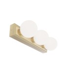 Bathroom wall lamps - Open Design Highlights Merino Parette Old Gold 30 IP44 Wall lamp 3XG9 Max 8W LED 230V White Opal|Satin Gold OR85716 - product 1