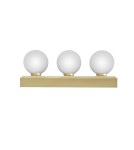 Bathroom wall lamps - Open Design Highlights Merino Parette Old Gold 30 IP44 Wall lamp 3XG9 Max 8W LED 230V White Opal|Satin Gold OR85716 - product 2