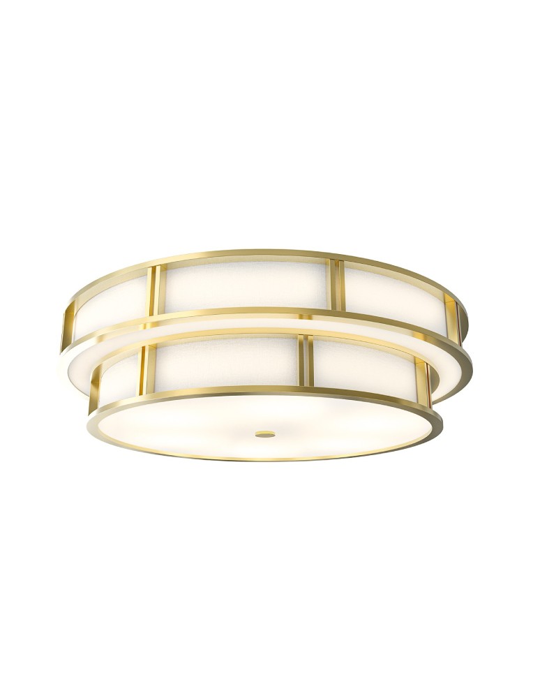 Hampton ceiling lamps - Open Design Highlights Piano PL Old Gold 80 Plafond/ Ceiling Light 6xE27 Max 15W LED 230V Cream White|Matte White|Gold Sat. - product kolory-swiatla.pl 2