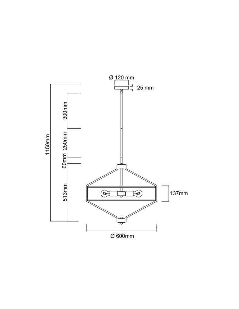 Open Design Highlights Zundo  Satin Nikiel  60 Wisząca 4xE27 Max 15W LED 230V Biały Kremowy|Biały Matowy|Satynowy Nikiel OR85