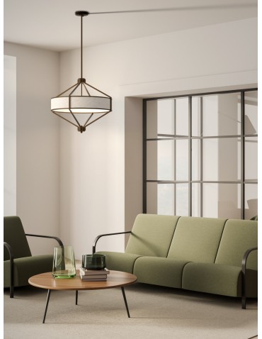 Open Design Highlights Zundo Chocco 60 Wisząca 4xE27 Max 15W LED 230V Biały Matowy|Ciemny Brąz|Naturalny Beż OR85846 - produkt 2