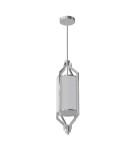 Hampton style pendant lamps - Open Design Highlights Zundo Satin Nickel 20 Pendant 1xE27 Max 15W LED 230V Cream White|Matte White|Satin Nickel OR8585 - product 4