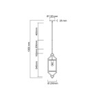 Hampton style pendant lamps - Open Design Highlights Zundo Satin Nickel 20 Pendant 1xE27 Max 15W LED 230V Cream White|Matte White|Satin Nickel OR8585 - product 5