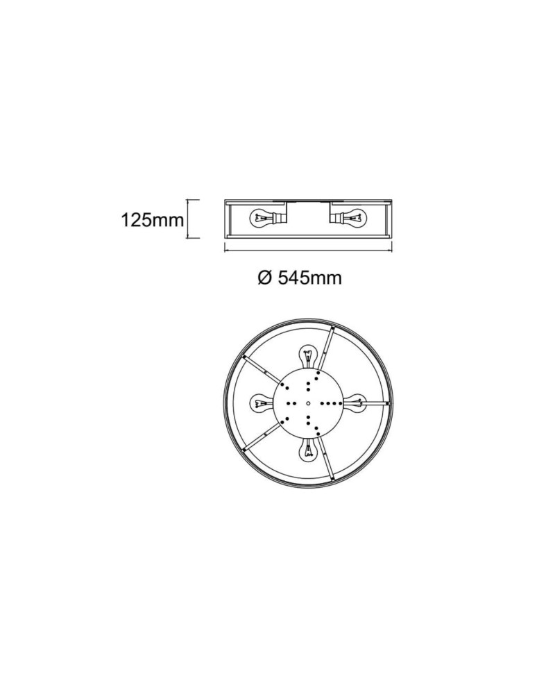 Open Design Highlights Zalindro PL Nero 54 Plafon/Lampa Sufitowa 4xE27 Max 15W LED 230V Biały Kremowy|Biały Matowy|Czarny OR85