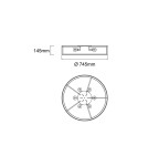 Open Design Highlights Zalindro PL Nero 74 Plafon/Lampa Sufitowa 6xE27 Max 15W LED 230V Biały Kremowy|Biały Matowy|Czarny OR86