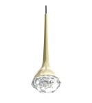 Single pendant lamps - Open Design Highlights Crima Old Gold Pendant 6W LED 3000K 230V 529lm Transparent|Satin Gold OR86171 - product 2