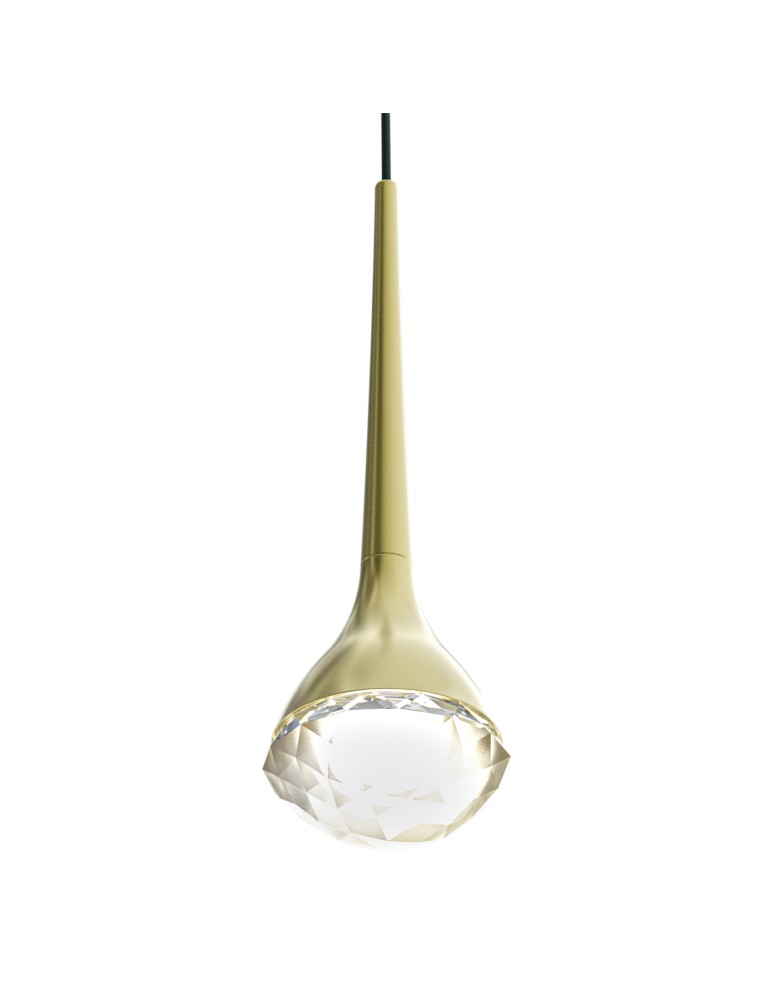 Single pendant lamps - Open Design Highlights Crima Old Gold Pendant 6W LED 3000K 230V 529lm Transparent|Satin Gold OR86171 - product kolory-swiatla.pl 3