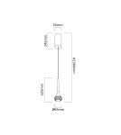 Single pendant lamps - Open Design Highlights Crima Old Gold Pendant 6W LED 3000K 230V 529lm Transparent|Satin Gold OR86171 - product 4