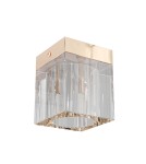 Open Design Highlights Cubo Claro Gold Plafon/Lampa Sufitowa 1xG9 Max 9W LED 230V Transparentny|Złoto OR86188