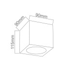 Open Design Highlights Cubo Claro Gold Plafon/Lampa Sufitowa 1xG9 Max 9W LED 230V Transparentny|Złoto OR86188