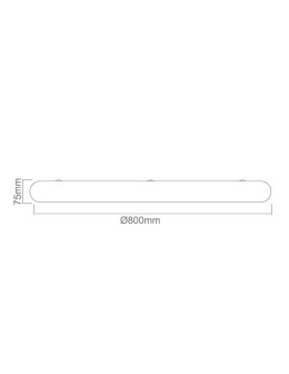 Open Design Highlights Piatto Toupe 80 CCT Plafond/ Ceiling Light 73W LED 3000K / 4500K / 6500K 230V 6742lm White|Toupe... - product 2