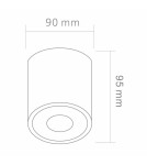 Open Design Highlights Rullo Toupe IP44 Oprawa Nastropowa 1xGU10 Max 8W LED 230V Toupe OR86287