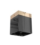 Open Design Highlights Cubo Nero Gold Oprawa Nastropowa 1xGU10 Max 8W LED 230V Czarny Połysk|Złoto OR86300