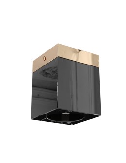 Open Design Highlights Cubo Nero Gold Ceiling luminaire 1xGU10 Max 8W LED 230V Black Gloss|Gold OR86300.