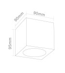 Open Design Highlights Cubo Nero Gold Oprawa Nastropowa 1xGU10 Max 8W LED 230V Czarny Połysk|Złoto OR86300