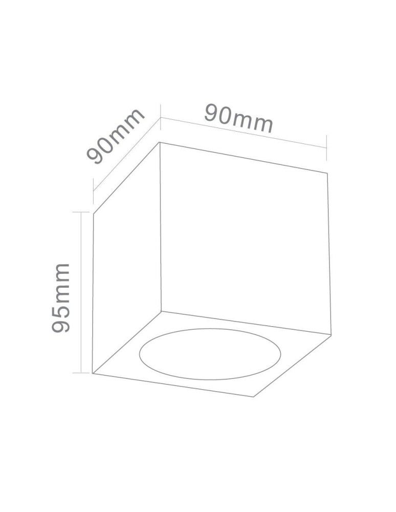 Small ceiling lamps - Open Design Highlights Cubo Nero Gold Ceiling luminaire 1xGU10 Max 8W LED 230V Black Gloss|Gold OR86300. - product kolory-swiatla.pl 3