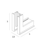 Accessories for magnetic busbars - Maxlight Angle Bracket For Use At The Ceiling Bias. For NT0011, NT0012- Micro11 Black NT0015 rails. - product 2