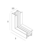 Accessories for magnetic busbars - Maxlight Wall/Ceiling Angle for Rails NT0011, NT0012- Micro11 Black NT0014 - product 2