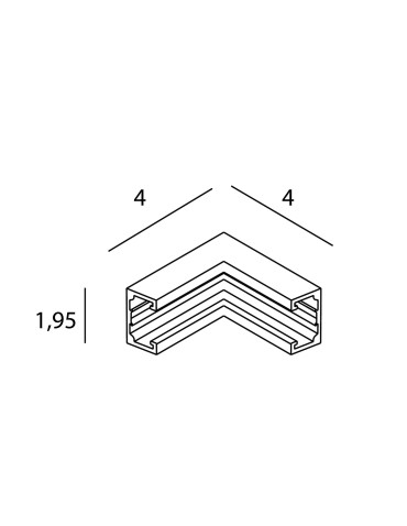 Maxlight Angle Wall/ Ceiling. For NT0006, NT0007- Micro11 Black NT0009 rails. - product 2