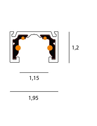 Maxlight Busbar Micro11 Black Surface Mounted 1Mb NT0006 - product 2
