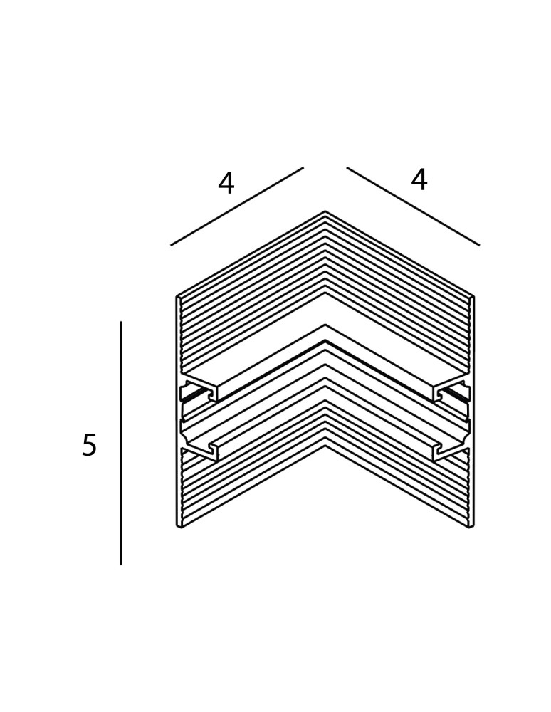 Accessories for magnetic busbars - Maxlight Wall/Ceiling Angle for Rails NT0001, NT0002- Micro11 Black NT0004 - product kolory-swiatla.pl 2