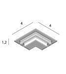 Maxlight Kątownik 90°. Montaż Na Sufit Lub Ścianę. Do Szyn NT0001,NT0002- Micro11 Czarny NT0003