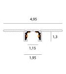 Magnetic rails - Maxlight Busbar Micro11 Black Recessed Kg 1Mb NT0001 - product 2