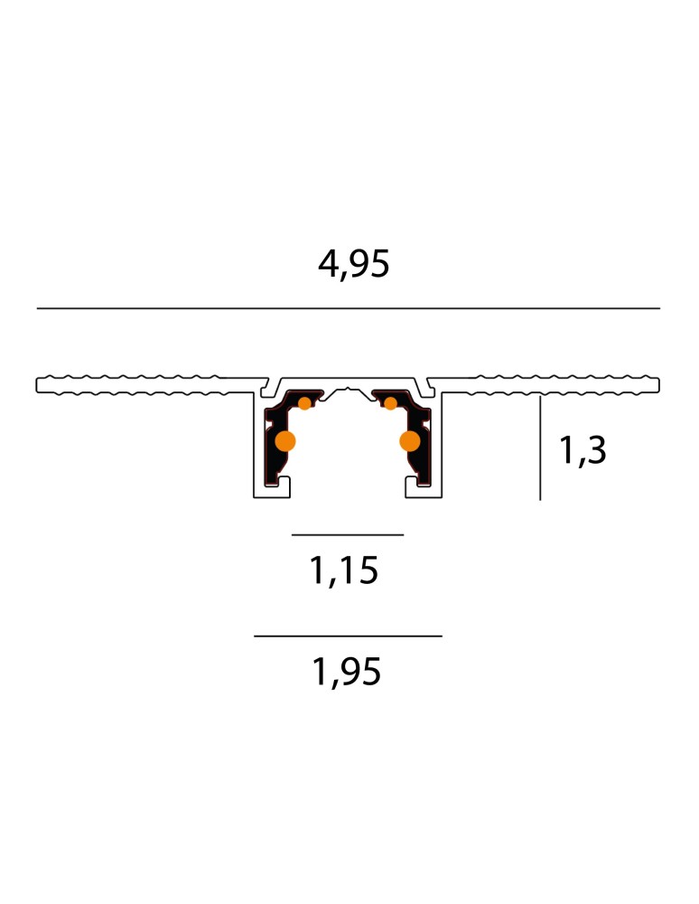 Magnetic rails - Maxlight Busbar Micro11 Black Recessed Kg 1Mb NT0001 - product kolory-swiatla.pl 2