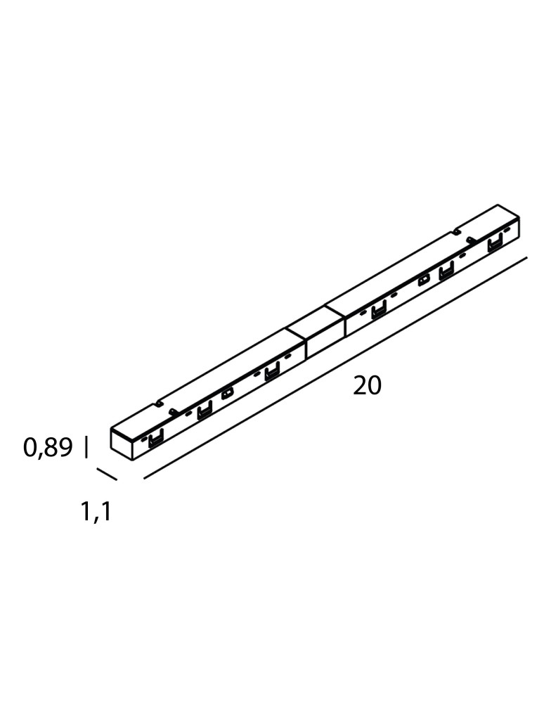 Magnetic rail lamps - Maxlight Power Switch Between Two Buses- Micro11 Black NA0002 - product kolory-swiatla.pl 2