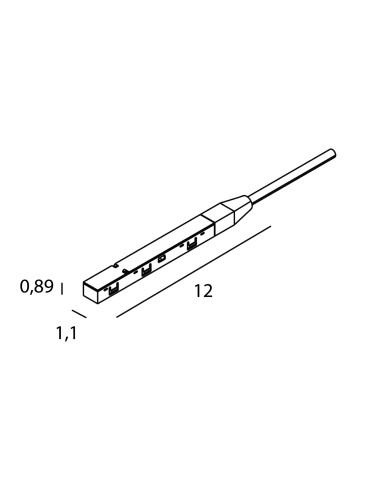 Maxlight Końcówka Zasilająca Zasilacza Zewnętrznego- Micro11 Czarna NA0001 - produkt 2