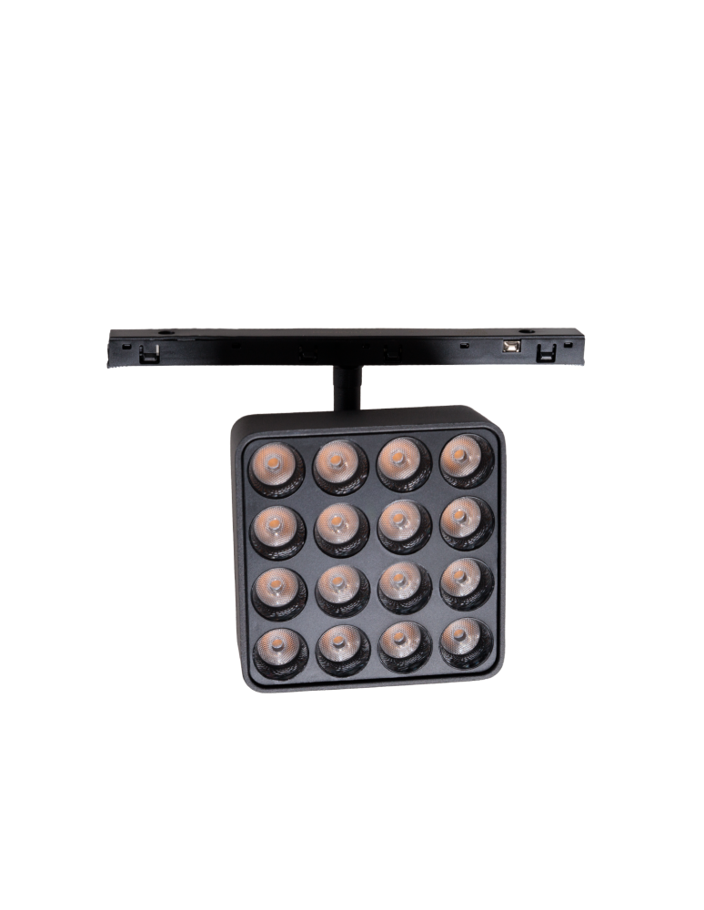 Maxlight Raste 12W Czarny Kwadrat 3000K On-Off- Micro11 N0013N