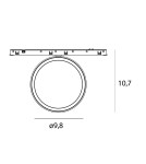 Magnetic rail lamps - Maxlight Plafond 12W Black Round 2700-5000K Zigbee- Micro11 N0011Z. - product 5