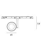Magnetic rail lamps - Maxlight Eyepiece 5W Black 3000K On-Off- Micro11 N0010N - product 4
