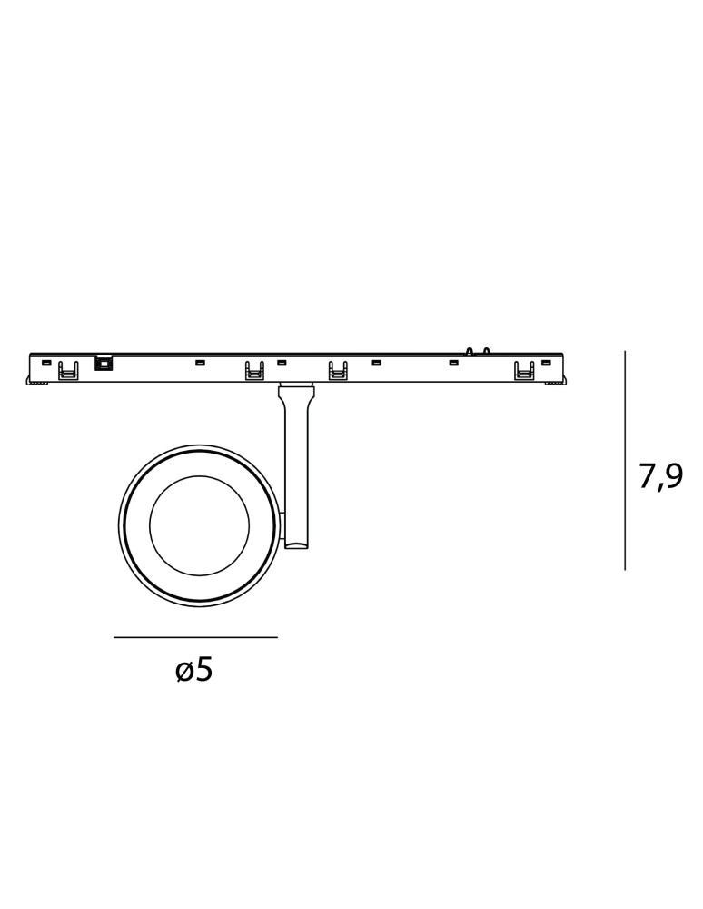 Magnetic rail lamps - Maxlight Eyepiece 5W Black 3000K On-Off- Micro11 N0010N - product kolory-swiatla.pl 4