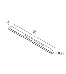 Magnetic rail lamps - Maxlight Line 12W Black Flat On-Off- Micro11 N0008N - product 4