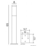 Standing garden lamps - SU-MA INOX QUADRATTE SS802-650 BL Standing. - product 3