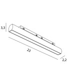 Magnetic rail lamps - Maxlight Line 12W Black Swivel 3000K On-Off- Micro11 N0006N - product 5