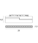 Maxlight Raster 18W Czarny Łamany 2700-5000K Zigbee- Micro11 N0005Z