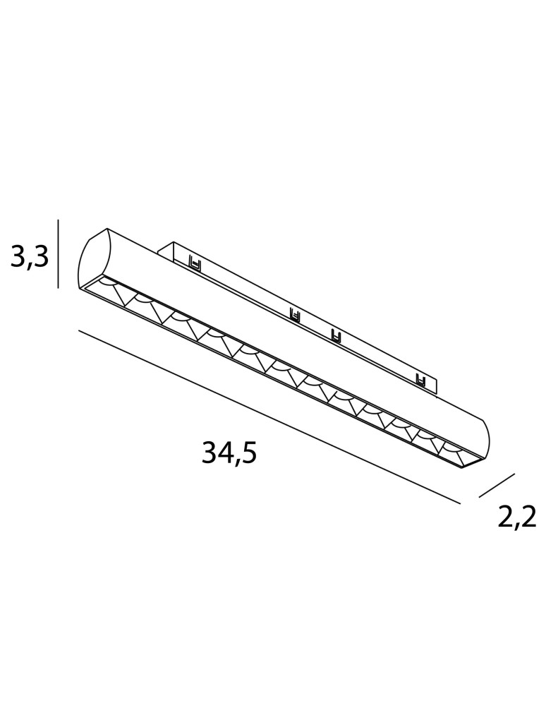 Maxlight Raster 18W Czarny Obrotowy 3000K On-Off- Micro11 N0004N