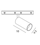 Magnetic rail lamps - Maxlight Spotlight 10W Black 2700-5000K Zigbee- Micro11 N0002Z. - product 4